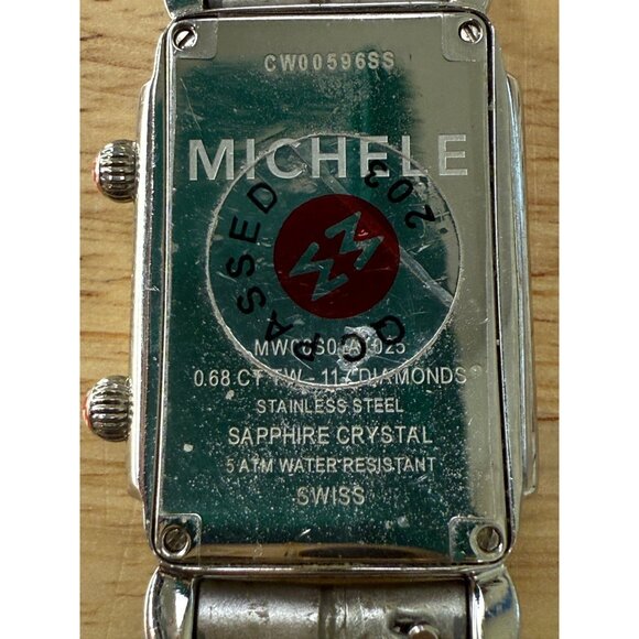 Michele Art Deco Watch  .68 Ct Diamond Vintage Inspired Luxury, Old Money, Dual - Picture 9 of 16